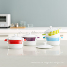 Microwave safe ceramic casserole set